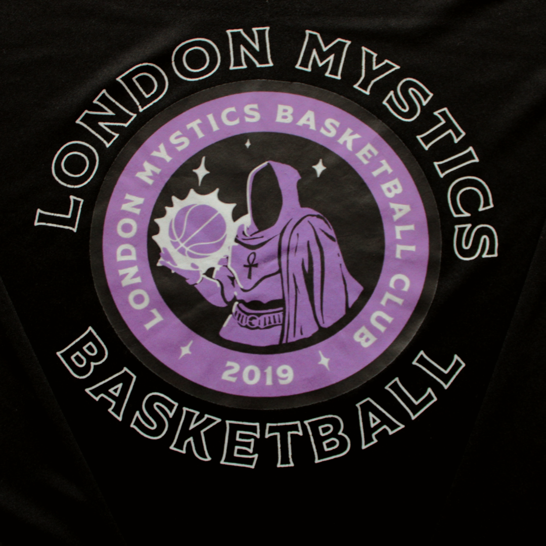 Dri-FIT rounded logo London Mystics Basketball black tee (long sleeve)
