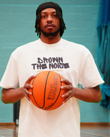 DROWN THE NOISE OVERSIZED TEE (WHITE)