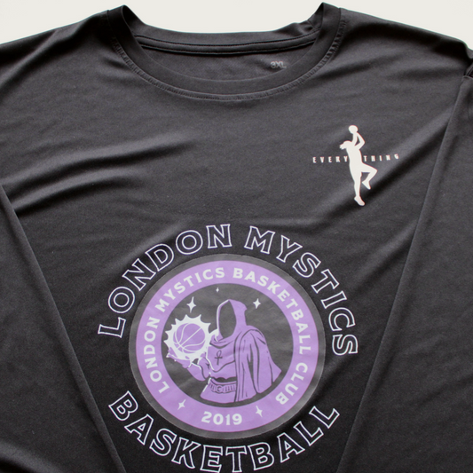 Dri-FIT rounded logo London Mystics Basketball black tee (long sleeve)